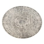 Amer Alpine Dale Medium Gray Medallion Round Rug 7'10" x 7'10"