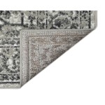 Amer Alpine Fany Dark Gray Bordered Round Rug 7'10" x 7'10"