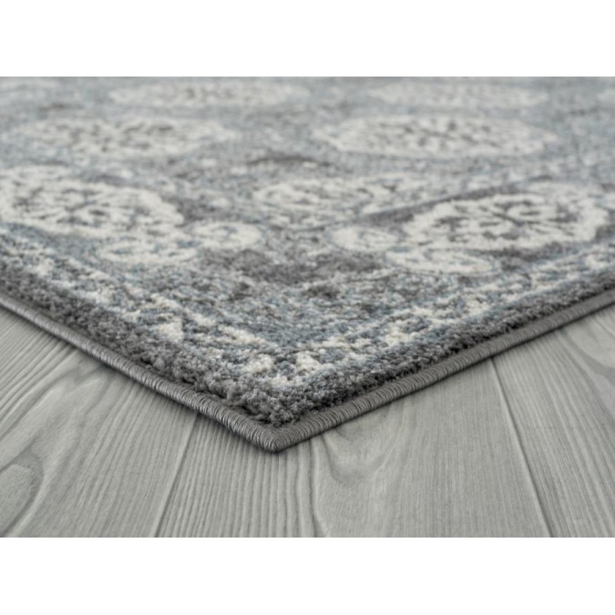 Amer Alexandria Banbury Blue Bordered Round Rug 6'7"x6'7"
