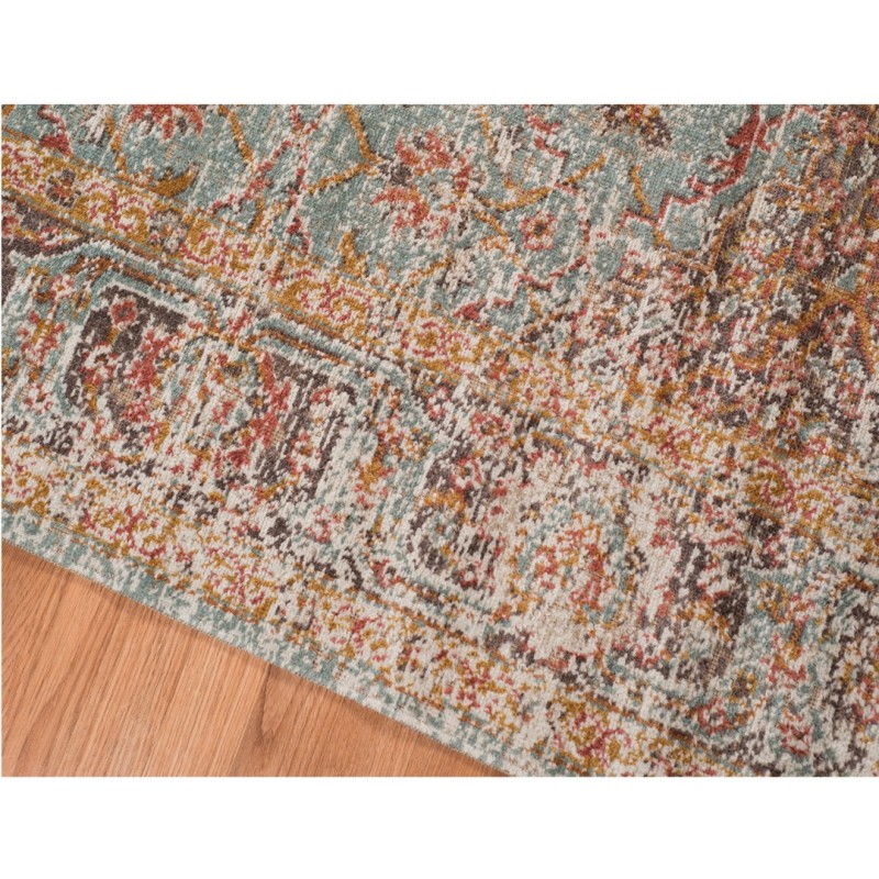 Amer Eternal Raysley Vintage Sea Green Round Rug 6'7"x6'7"