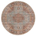 Amer Eternal Raysley Vintage Sea Green Round Rug 6'7"x6'7"