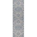 Estrella Bohemian Medallion Textured Weave Navy/Gray 2 ft. x 8 ft. Indoor/Outdoor Runner Rug