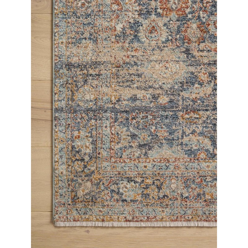 Angela Rose x Loloi Blake Navy / Multi BLA-07 5 ft. 3 in. X 5 ft. 3 in. Round Rug