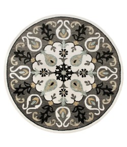 Rugs Town 3566 Beige/ Gray 5' Round Rug