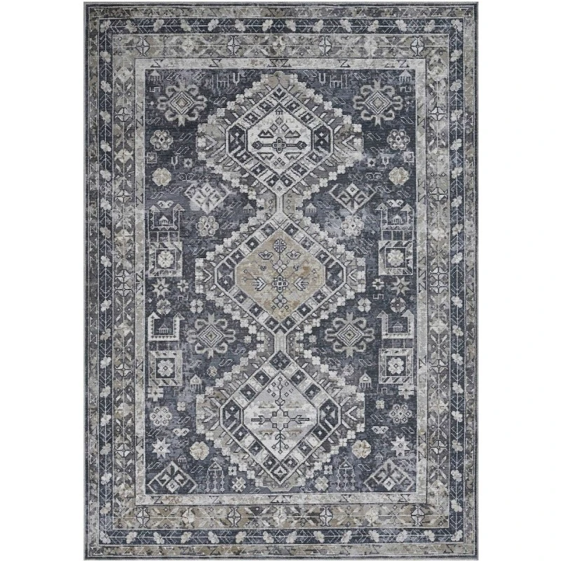 Amer ALASKA Gray/Musterd ALA-9 7 ft. 10 in. X 9 ft. 9 in. Rectangle Rug