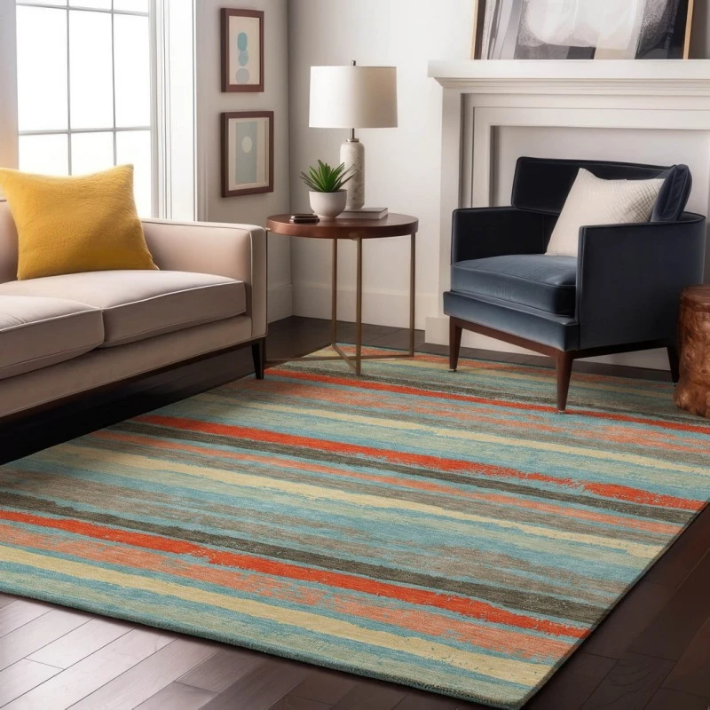 Addison Mayfield Blue AMF1019 - 8ft. Round Rug