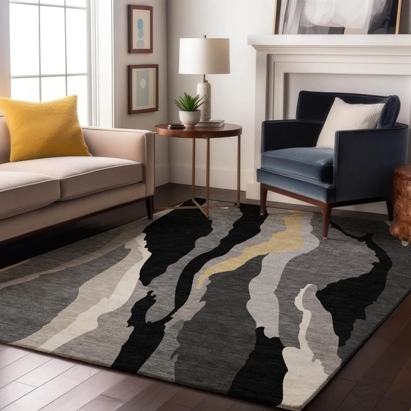 Addison Mayfield Black AMF1047 8ft. x 10ft. Rect. Rug