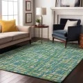 Addison Mayfield Teal AMF1060 - 8ft. Round Rug