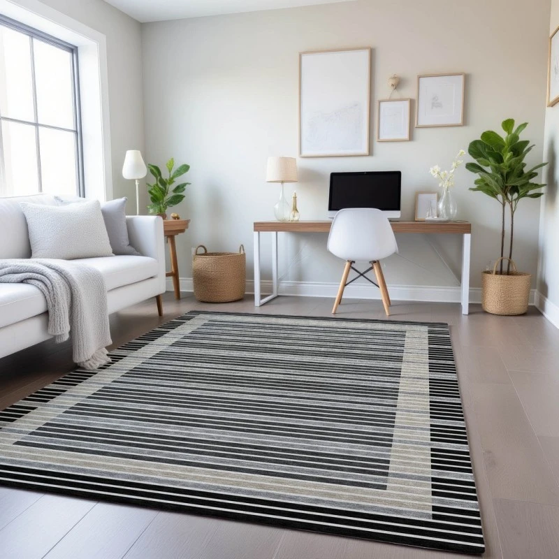 Addison Mayfield Black AMF1398 8ft. x 10ft. Rect. Rug