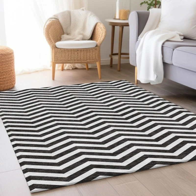 Addison Mayfield Black AMF922 - 8ft. Round Rug