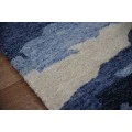 Amer Abstract Gunter Navy Hand-tufted Wool Blend Area Rug 4'x6'