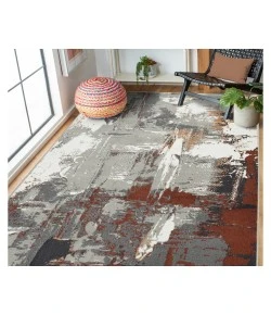Amer Alpine Ehra Rust Abstract Rug 6'7" x 9'