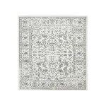 Amer Alpine Fany Light Gray Bordered Rug 6'7" x 9'