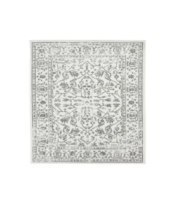 Amer Alpine Fany Light Gray Bordered Rug 6'7" x 9'