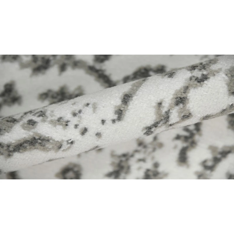 Alpine Fany Light Gray Bordered Area Rug