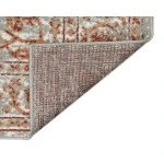 Amer Alpine Fany Orange/Gray Bordered Round Rug 7'10" x 7'10"