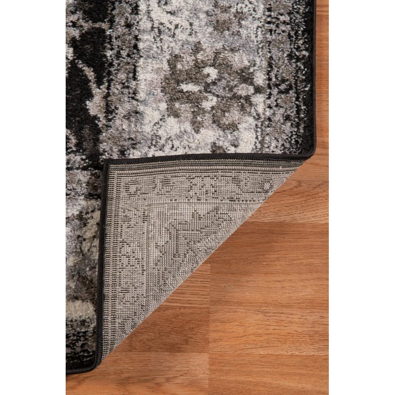 Amer Alexandria Cheally Black Bordered Area Rug 7'9"x9'9"
