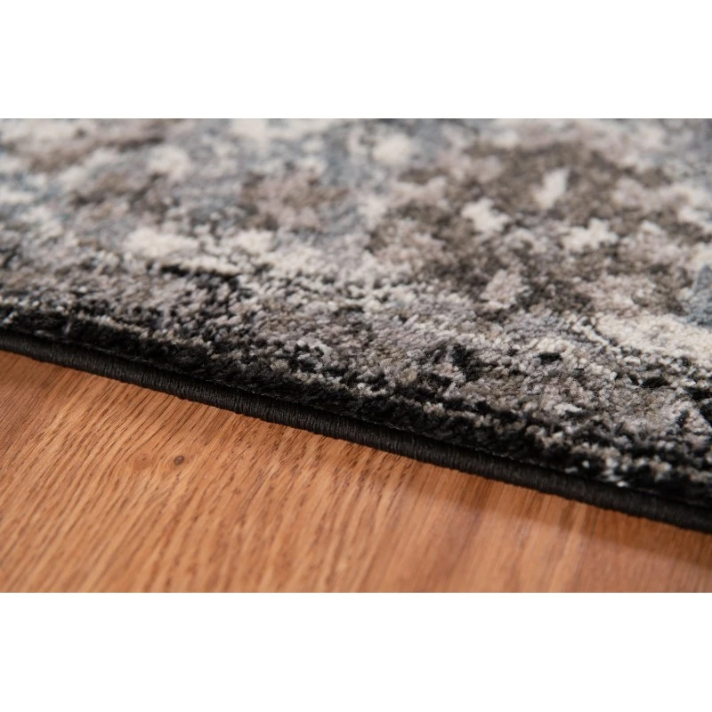 Amer Alexandria Cheally Black Bordered Area Rug 7'9"x9'9"