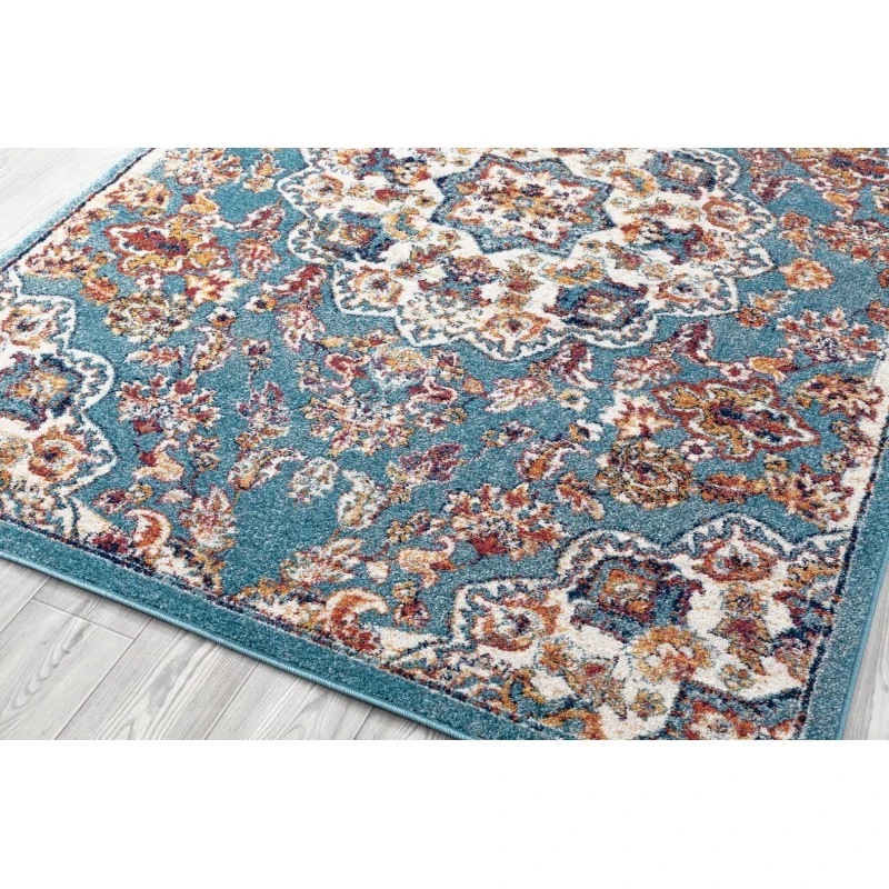 Amer Alexandria Prescott Blue Medallion Area Rug 5'1"x7'6"