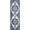 Amer Alexandria Wiltshire Navy Medallion Runner Rug 2'x6'
