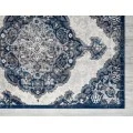 Amer Alexandria Wiltshire Navy Medallion Runner Rug 2'x6'