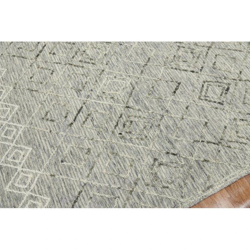 Amer Berlin Parsall Light Gray Hand-Hooked Wool Area Rug 2'x3'