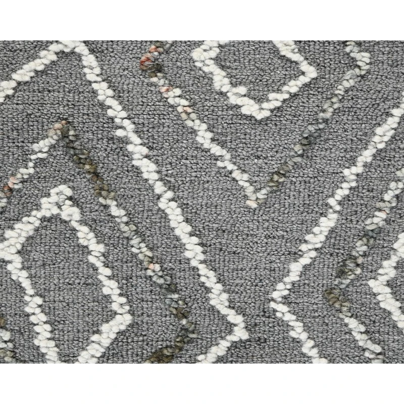 Berlin Tania Dark Gray Hand-Hooked Wool Area Rug