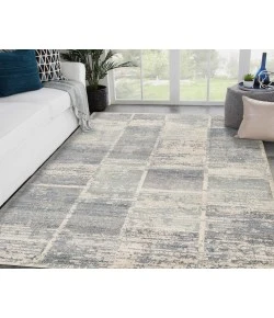Amer Jordan Aly Light Blue Modern Geometric Rug 6'7" x 9'