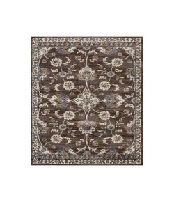 Amer Jordan Bea Brown Traditional Floral Rug 6'7" x 9'