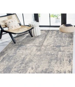 Amer Jordan Cary Light Gray Modern Abstract Rug 6'7" x 9'