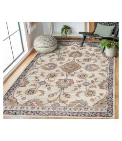 Amer Jordan Bea Ivory Traditional Floral Rug 6'7" x 9'