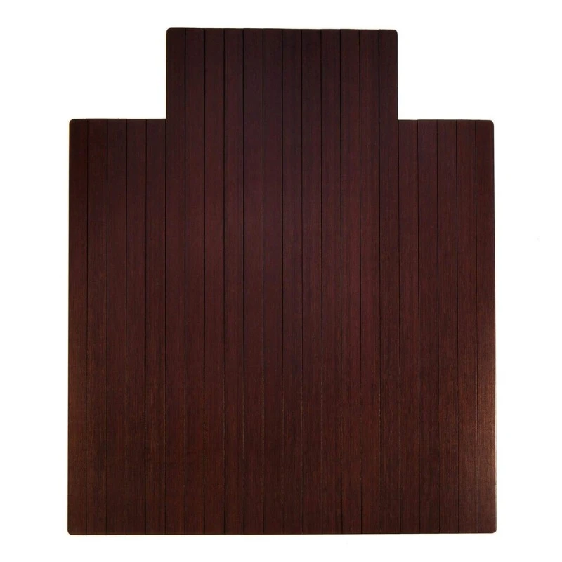 Anji Mountain 36" x 48" Natural Standard Bamboo Chair Mat with lip