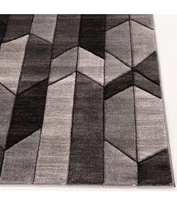 Central Oriental Apex Black/Gray Geometric 5ft. x 7ft.3in. Rect. Rug