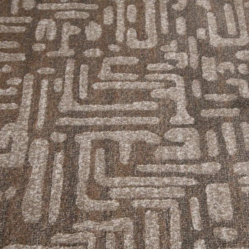 Central Oriental Adore Tile/Greige Abstract 9in. x 33in. Rect. Rug
