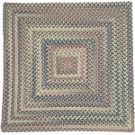 Colonial Mills Lucid Braided Multi Square Federal Blue LU29R04 4' X 4' Rug