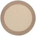 Couristan Recife Checkered Field 8' Runner Natural/Cocoa Area Rug