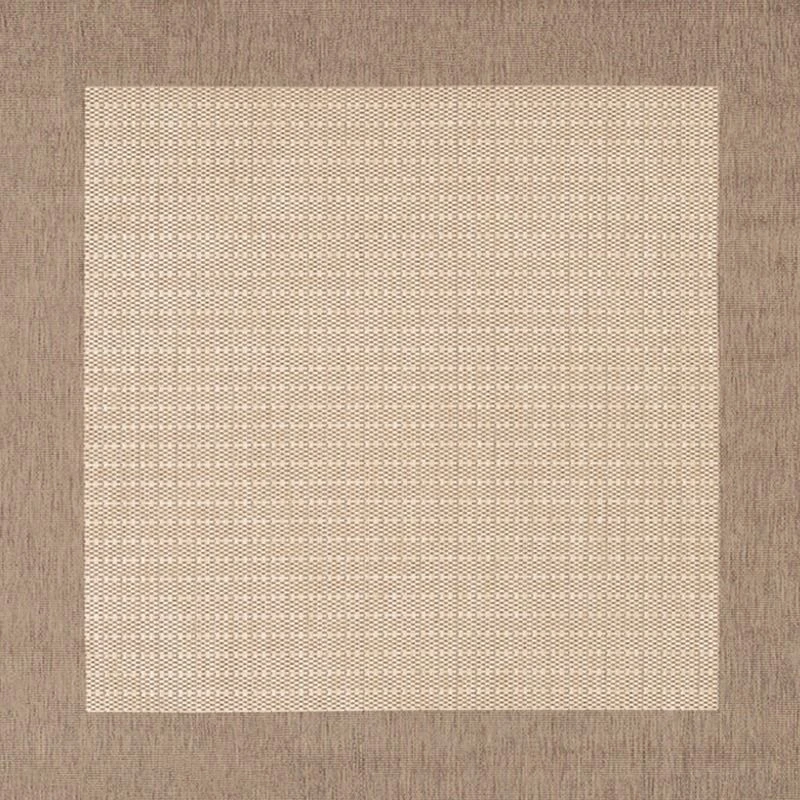 Couristan Recife Checkered Field 8' Runner Natural/Cocoa Area Rug