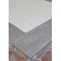 Couristan Recife Checkered Field 9' Round Grey/White Area Rug