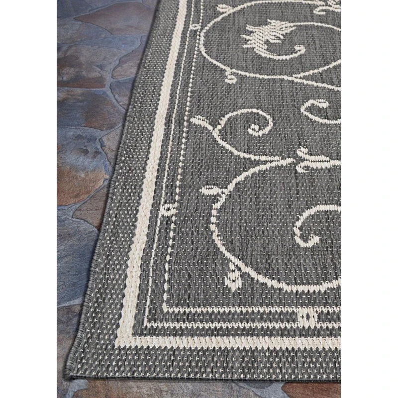 Couristan RECIFE CHAMPAGNE/GREY R583_3312 7ft.6in. x 7ft.6in. Square Rug