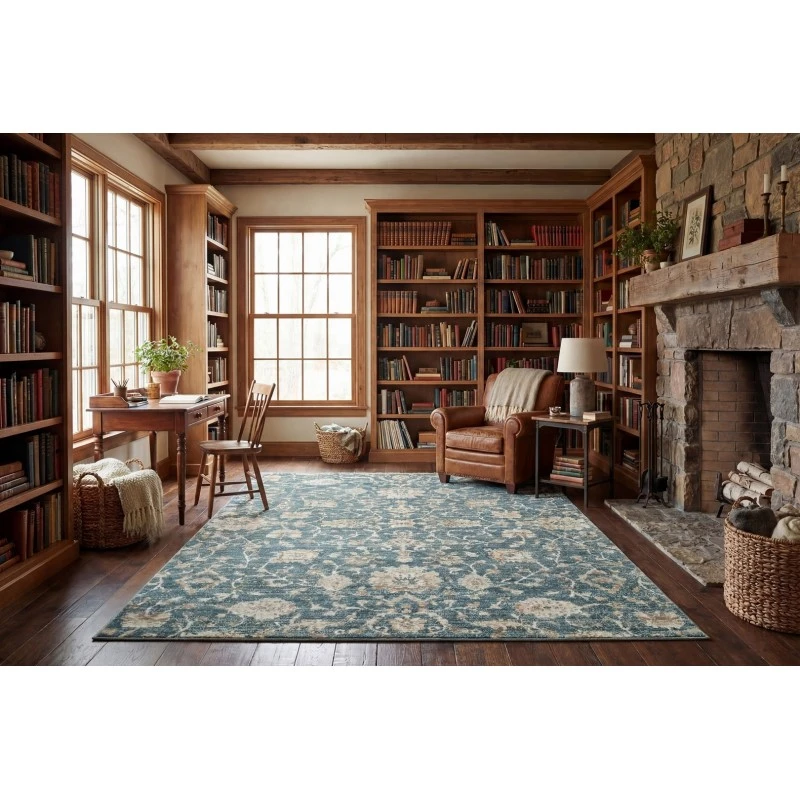 Dynamic Rugs VENEDIK Blue/Cream 17784 7ft. 10in. x 10ft. Rect. Rug