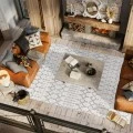 Moroccan HYPE Boho Vintage Diamond Cream/Gray 6 ft. x 9 ft. Area Rug