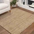 Jonathan Y NATURAL FIBER Ivory NFR103A 6ft. Square Rug