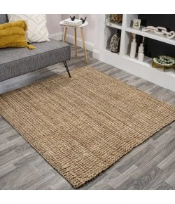Jonathan Y NATURAL FIBER Brown NRF102A 5ft. Square Rug