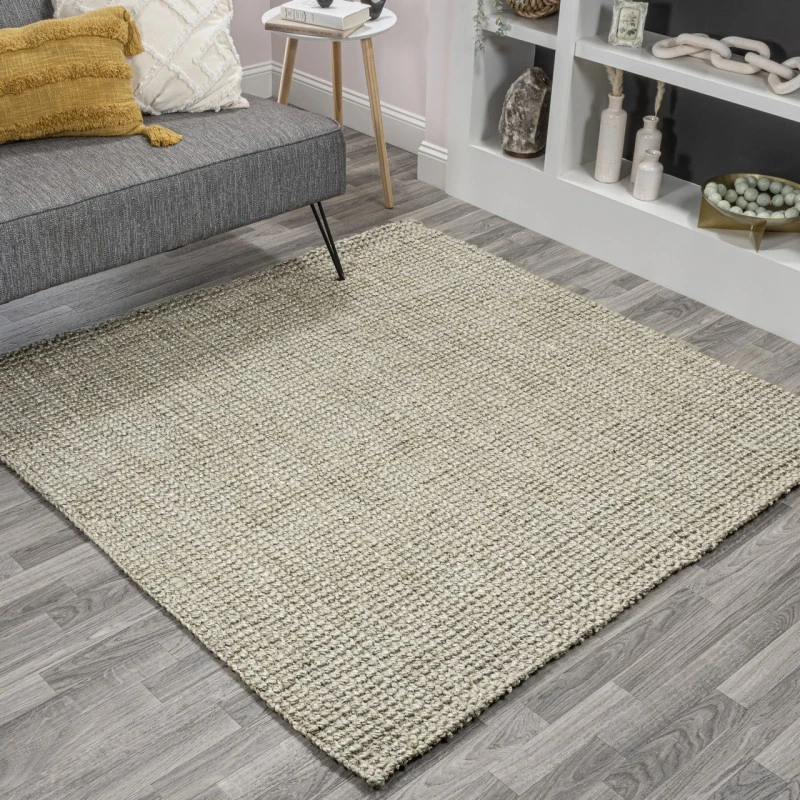 Jonathan Y NATURAL FIBER Gray NRF102C 7ft. Square Rug