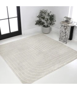 Jonathan Y SCANDINAVIAN Ivory SCN101A 5ft.3in. Square Rug
