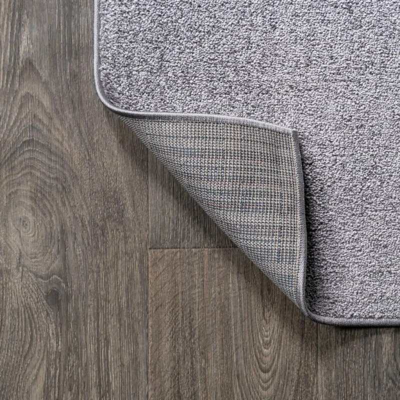 Haze Solid Low-Pile Gray 6' Square Area Rug