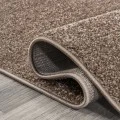 Haze Solid Low-Pile Brown 3 ft. x 5 ft. Oval Area Rug