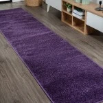 Jonathany Supersoft SEU100N Purple Area Rug 2 ft. X 10 ft. Runner