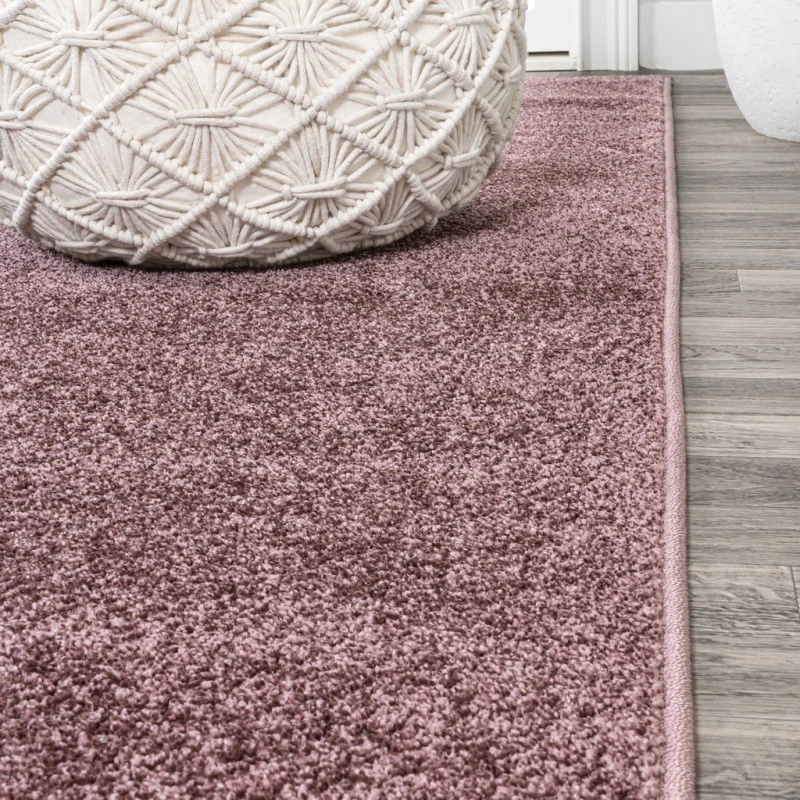 Haze Solid Low-Pile Light Purple 2 ft. x 12 ft. Runner Rug