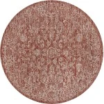 Jonathan Y SANTA MONICA Red SMB100A 3ft.-1in. Round Rug